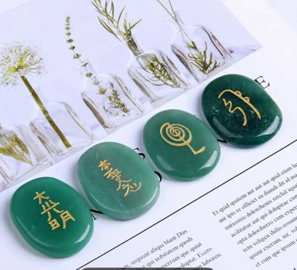 Conjunto 4 Cristais Reiki - Aventurina Verde